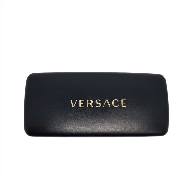 Versace Sunglasses Case Black Leather Hard Shell Designer - Picture 3 of 8